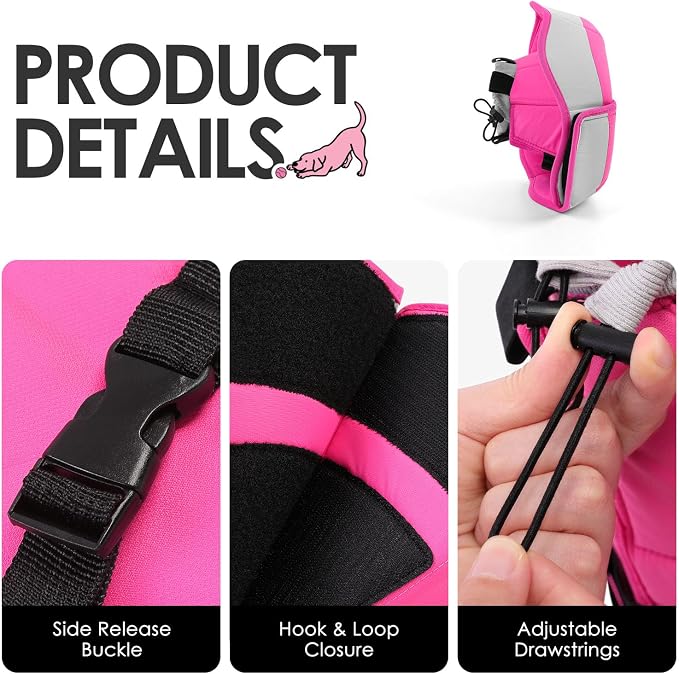 AOFITEE Soft Dog Cone Collar, Adjustable Dog Cones Alternative for Small Dogs, Cone for Dogs to Stop Licking, Elizabethan Recovery Cones After Surgery with Quick Release Buckle(PinkGrey,Small)