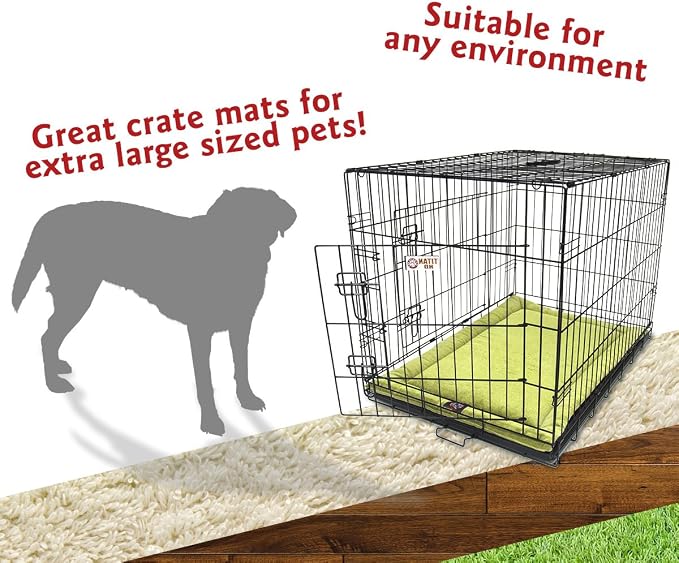 Majestic Pet 720570929845 Villa Crate Dog Bed Mat, Green Apple, 48"