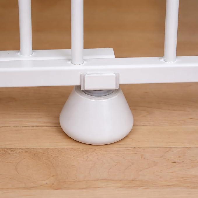 Regalo Safety 35" Extra Tall Baby Gate for Stairs, Hardware Mounted Wide Stair Gate, Fits 34"–55" Openings, Includes Wall & Banister Mounting Kit, White