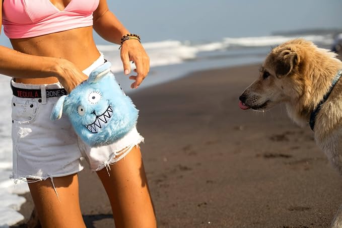 Tequila&Bones Dog Treat Bag Training Pouch, Hands-Free Dog Treat Pouch, Dog Walking Pouch, Waist Bag | Washable Inner Bag | with Belt, Clip & Drawstring Closure (REX)