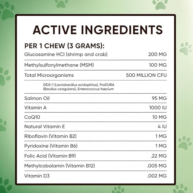 Pupganics Multivitamin Daily Soft Chews for Dog, 5 in 1 multivitamin for Hip & Joint, Heart Health, Skin & Coat, Gut & Immune Support, with Probiotics, Vitamin A/D3/E, Beef Flavor, 60 Chews (1)