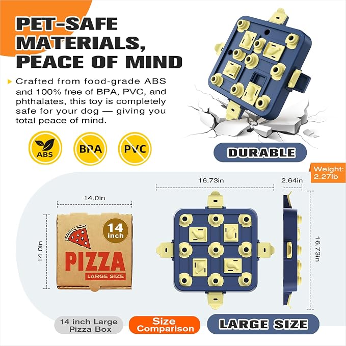 KADTC Interactive Dog Chess Puzzle Toy – 3-in-1 Treat Puzzles Game & Boredom Buster Puppy Enrichment Toys for Brain Stimulation (Small/Medium/Large Dogs)