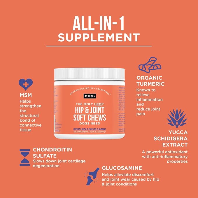 Natural Rapport Dog Health Supplement (Hip and Joint Chew)