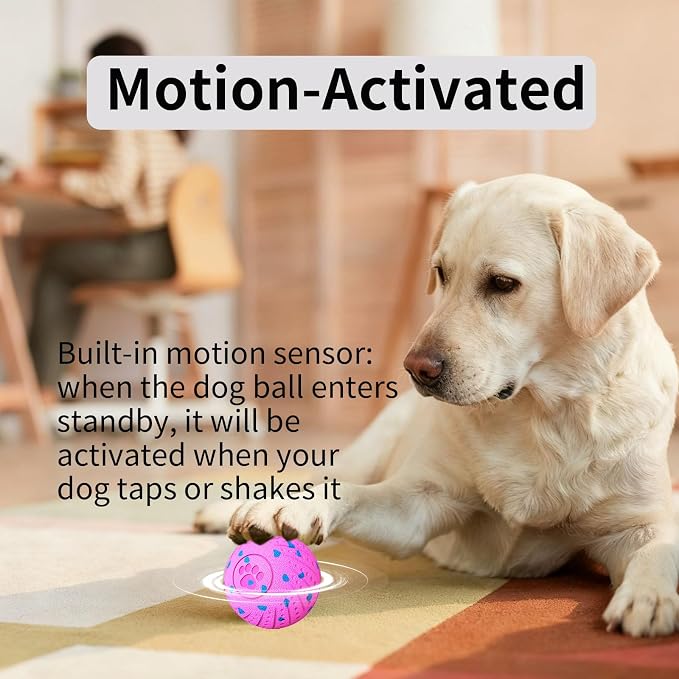 2-in-1 Interactive Dog Ball Toy for Aggressive Chewers, Automatic Moving & Bouncing E-TPU Dog Ball, 3 Modes Smart Pet Toy with Motion Sensor