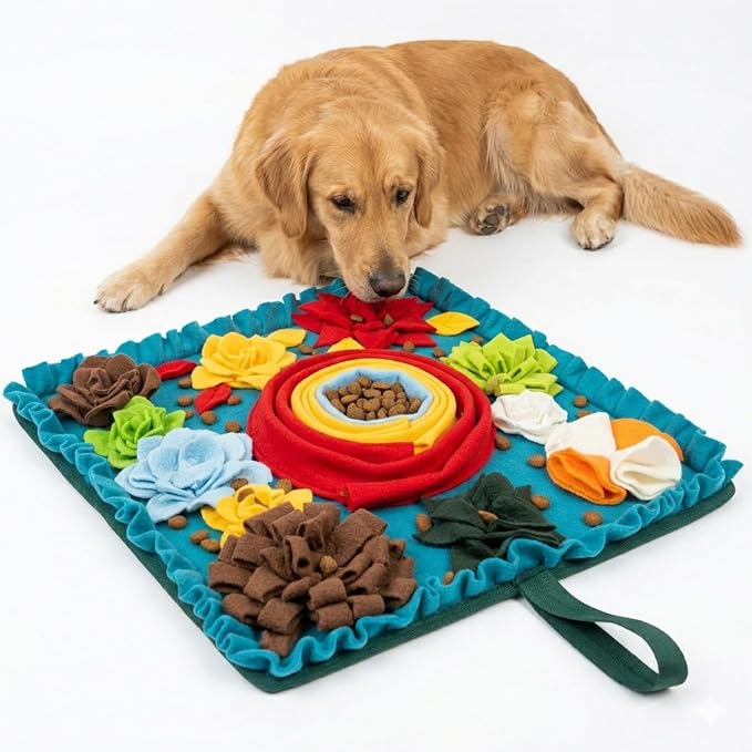 PET ARENA Snuffle Mat for Dogs - Adjustable Interactive Puzzle Toy (Multicolor)