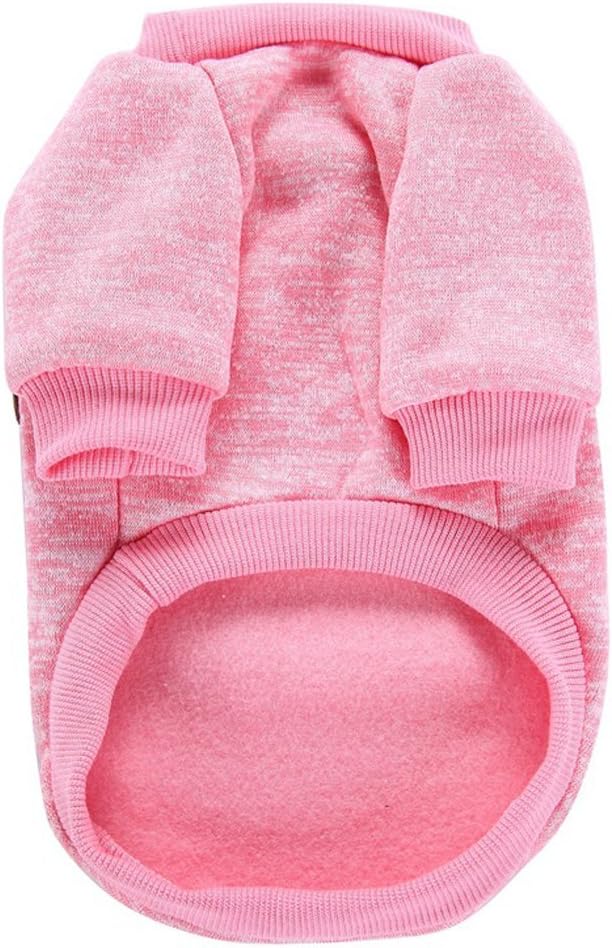 Jecikelon Dog Clothes Dogs Sweater Soft Puppies Clothing Winter Puppy Sweaters Warm Outfit for Dogs Small XXS XS Cat Apparel (Pink, S)
