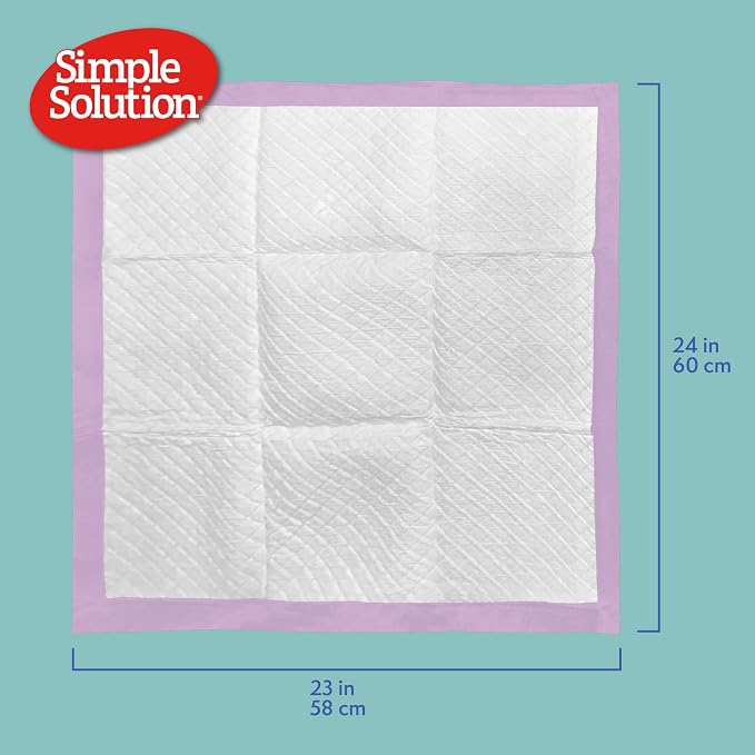 Simple Solution All Day Pee Pads for Dogs, Puppy Potty Training, Leak Proof Dog Pads, Pet Pee Pad, Disposable Puppy Pad, Lavender Scent, LARGE 23"x24", 100 Count