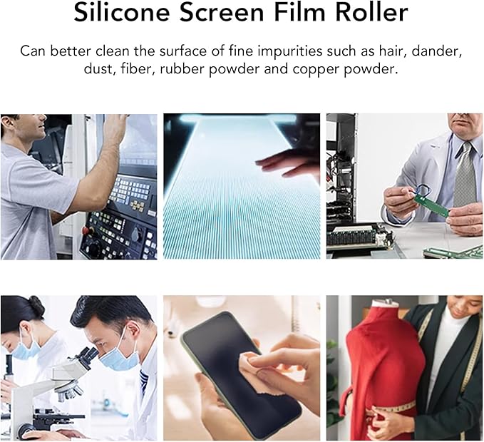 Silicone Roller, Manual Anti Static Cleaner Tool, Dust Removal Rollers for Pet Hair Removal Clothes Furniture Carpet (25,4 cm / 10 cali)