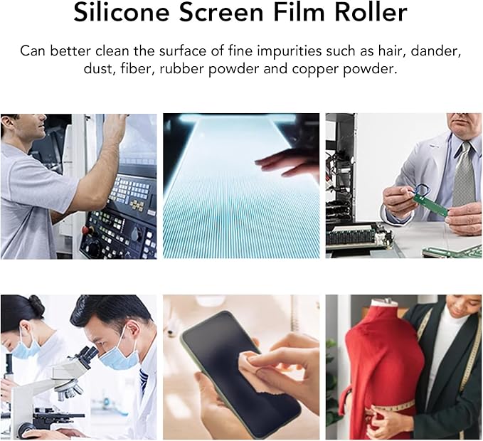 Silicone Roller, Manual Anti Static Cleaner Tool, Dust Removal Rollers for Pet Hair Removal Clothes Furniture Carpet (45,7 cm / 18 cali)