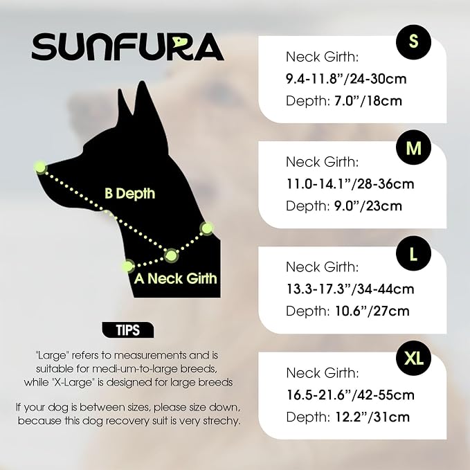 Dog Cone, Soft Cone for Dogs to Stop Licking with Adjustable Buckle, Dog E-Collar Alternative After Surgery for Medium Large Dogs, Pet Cones Collar for Wound Healing, Orange L