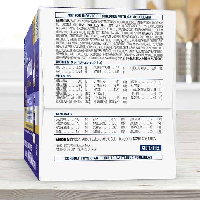 Similac 360 Total Care Gentle Comfort Baby Formula, Easy-to-Digest Formula, Has 5 HMO Prebiotics, Ready-to-Feed Infant Formula, 2-fl-oz Bottle, Pack of 8