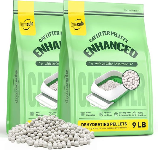 Enhanced Cat Litter Pellets 18 lbs, Long-Lasting Odor Control, Generic Litter Pellets Refills Exclusively for Dual-Layer Litter Box Systems, Zeolite, Non-climping