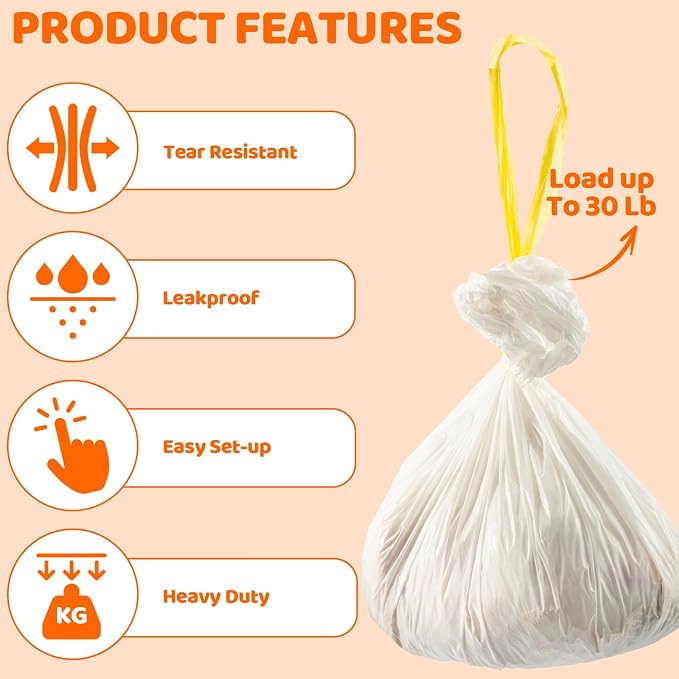 70 Count Litter Box Liners Jumbo 36" x 18" Tear Resistant Cat Litter Bags Liners 2.5MIL Thicken Drawstring Durable Cat Pan Liners Extra Large Kitty Litter Box Bag Disposable Pet litter Bags