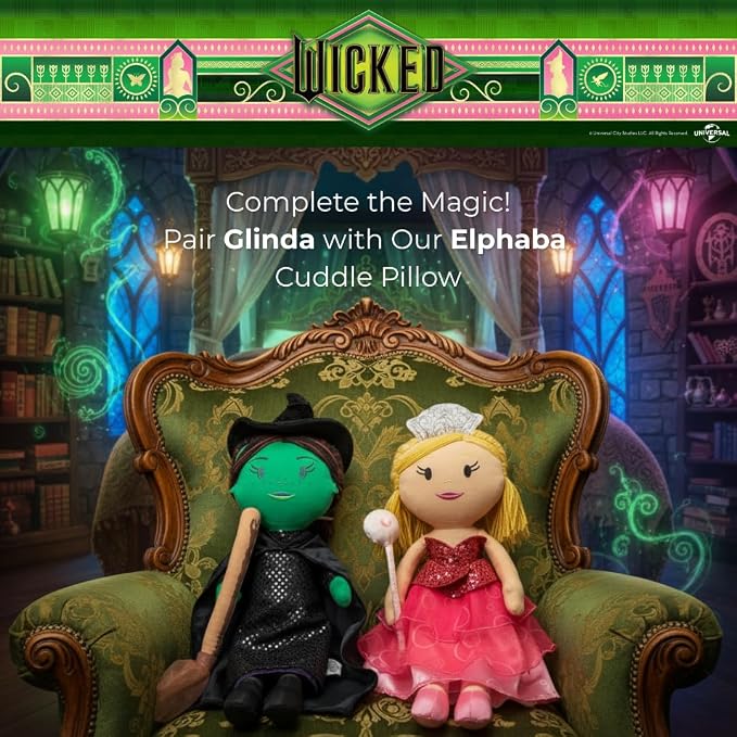 Wicked Movie Elphaba Witch Plush Cuddle Pillow, Super Soft & Cozy, (Officially Licensed Product) By Franco Collectibles