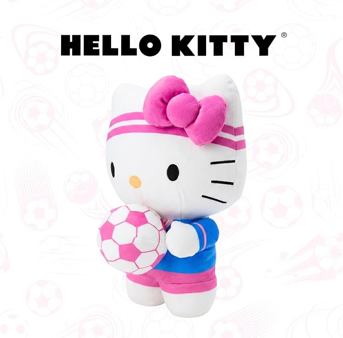 Hello Kitty Kids Bedding Super Soft Cozy Cuddle Pillow Buddy with Soccer Ball, 2026 World Tournament, (Officially Licensed Product) By Franco