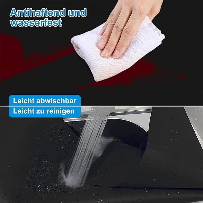AECHY Silicone Mats for Kitchen Counter 27.5 x 16.5 Inch, 2mm Thick – Multipurpose Silicone Mat Thick Heat Resistant Mat Shipped Rolled Up Kitchen Counter Mat Nonslip Silicone Mats, Black