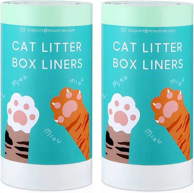 20 Count Jumbo Cat litter Box Liners, 46" x 19" Extra Large Heavy Duty Litter Pan Liner Bags with Drawstring for Pet Cat Litter Tray (Unscented)