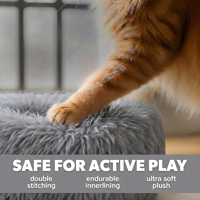 Extra Large Cat Tunnel, Long Cat Tunnel Bed, Foldable Cat Tunnel Toy for Indoor Cats, Spacious Pet Play Tunnel & Cat Bed for Cats Kittens