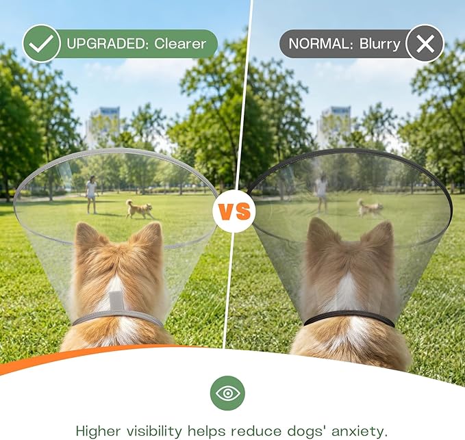 Dog Cone Collar to Stop Licking with Soft Liner, Comfortable Elizabeth Recovery Collar for Large Medium Dogs After Surgery, Pet Neck Head Cone Alternative,M