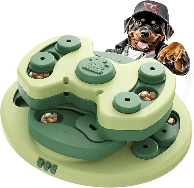 KADTC Dog Puzzle Toy, Large Size, 3 Levels of Step-by-Step Challenge, 3 Ways to Play Beginner to Advanced Slow Feeder & Mental Stimulation for Dogs Enrichment Toys