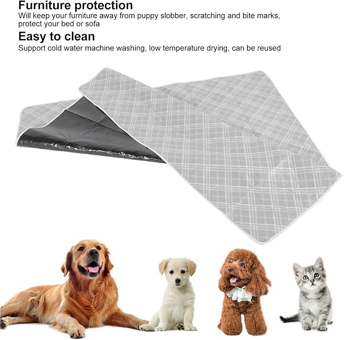 Dog Pee Pads, Washable Super Absorbent Quick Dry Puppy Pads, Leakproof Reusable Pet Pads for Dogs Cats Potty Training (XL)