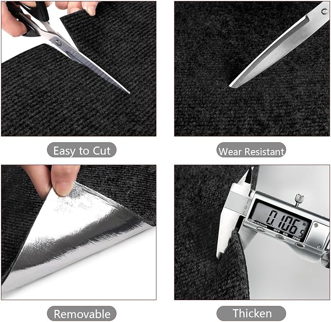 Yenhome 15.7"X160" Anti Scratch Furniture Protector from Cats Scratching Peel and Stick Black Cat Scratch Mat for Carpet Protector for Pets Durable Couch Protector from Cat Claws Wall Covering