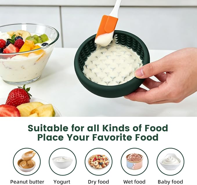 Dog Slow Feeder Licking Bowl,Anxiety Relief Treat Dispenser, Non-Slip Anti-chocking Pet Dish, Interactive Puzzle Toy for Small Medium Breed,Freezable BPA Free Silicone Dishwasher Safe