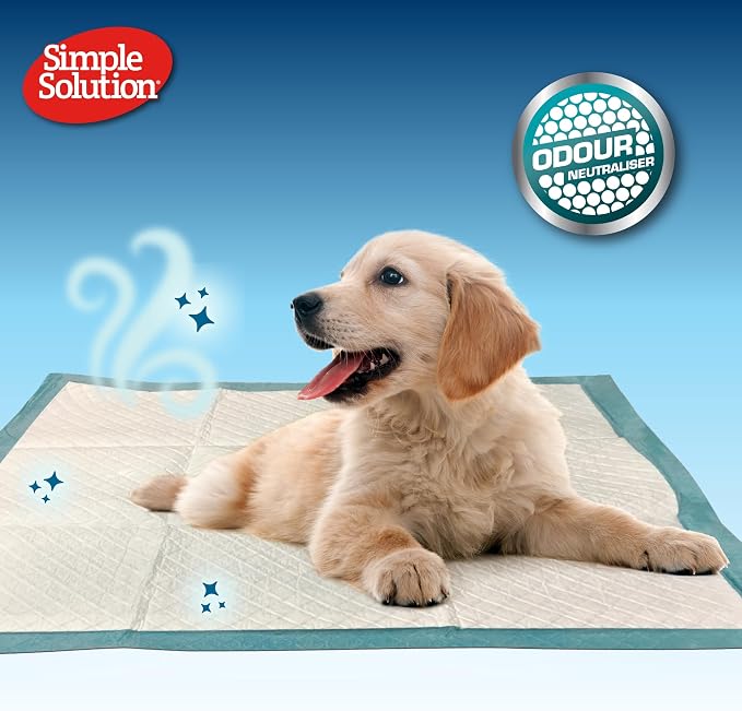 Simple Solution All Day Pee Pads for Dogs, Puppy Potty Training, Leak Proof Dog Pads, Pet Pee Pad, Disposable Puppy Pad, Lavender Scent, LARGE 23"x24", 100 Count