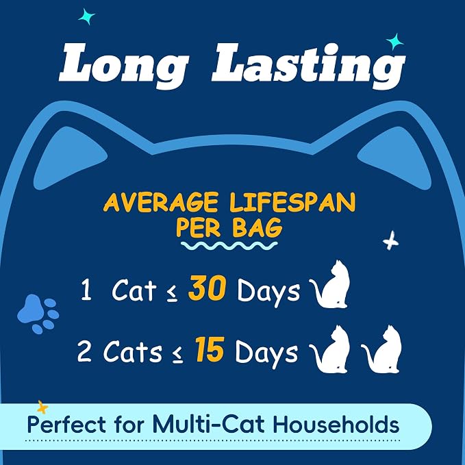 LMJP Crystal Cat Litter with Powerful Odor Control, Non-Clumping, Lasts Up to 4 Months, 17.2lb, Rapid Water Absorption, Unscented & Low Tracking Lightweight White Silica, 4 Pack of 4.3lb