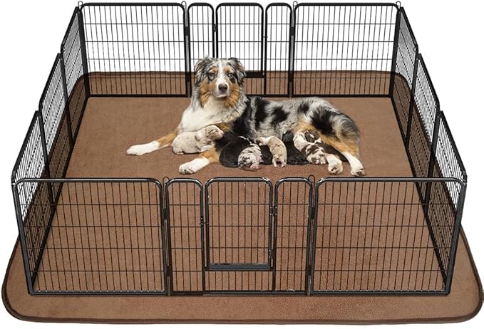 Washable Pee Pads for Dogs, Extra Large Reusable Dog Pee Pad, Waterproof Pet Mat, Dog Playpen Mats for Puppy Training Whelping Playpen Pads