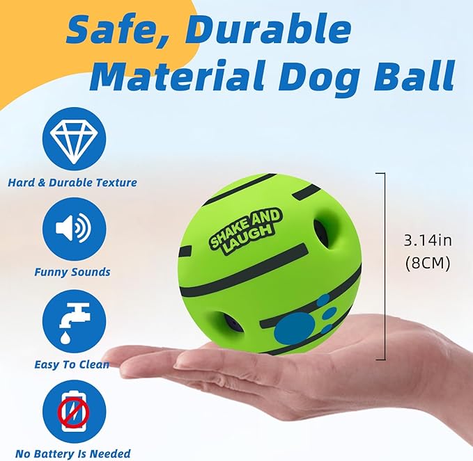 Dog Toys Ball, Interactive, S, 3.14 in (8 cm) | Shaking with Gibbering Sound, For Training & Herding