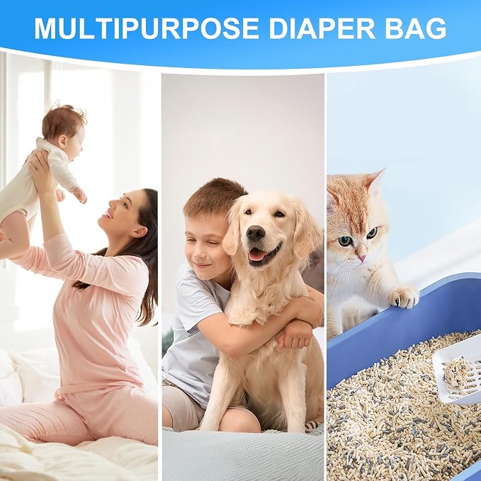 Cat Litter Refill Bags, Diaper Refills, Excellent Sealing and Toughness Compatible With all Cat Refill Bags and Diaper Refills With 12 Pack Refill