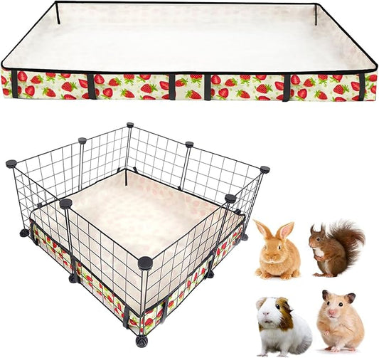 Guinea Pig Cage Liner，Washable Waterproof Oxford Cloth Cage Liners for Small Animals,Hamster Chinchilla Hedgehog Rabbit and Other Small Animals Not Include Cage(28x28 inches)