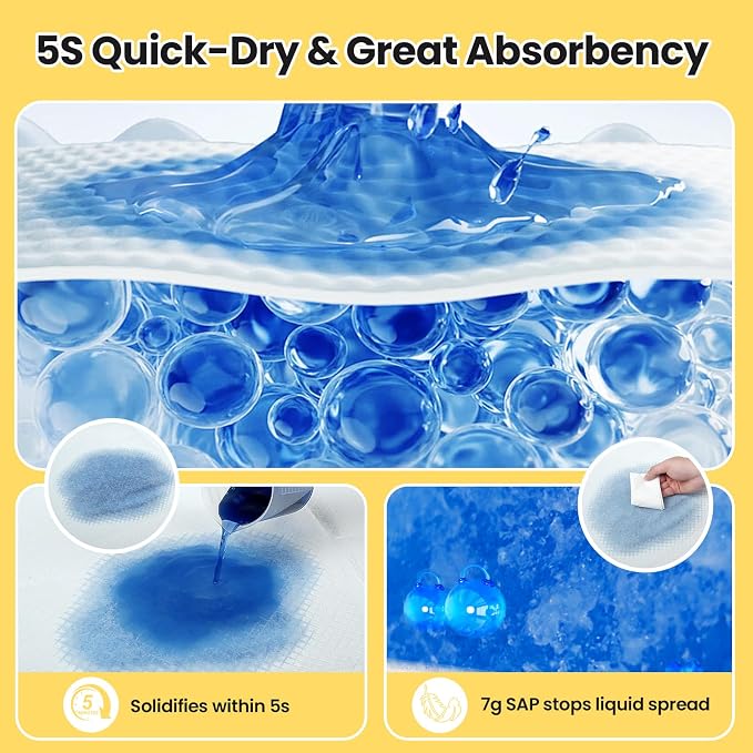 VJJ Puppy Pads 100 Count 30"x26", Great Value Potty Pads for Dogs XL, Large Pee Pads Piddle Pads for Pet Training, Leak-Proof Dog Pee Pads for Doggy Daily Use