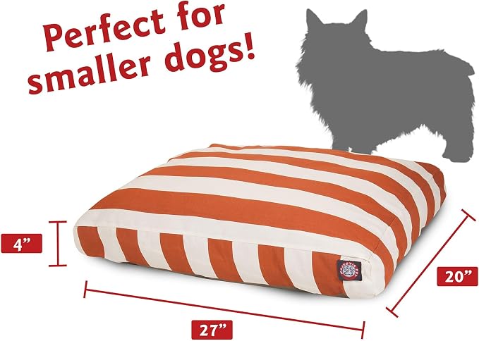 Majestic Pet Shredded Memory Foam Dog Bed Small with Removable Washable Cover – Rectangle Orthopedic Dog Bed–Durable Dog Crate Bed-Flat Dog Bed for Senior Dogs - (27x20) S - Villa - Aubergine