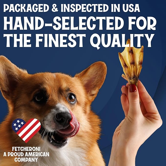 Premium Duck Feet for Dogs - Natural Dehydrated Treats - Whole Poultry Digestible Chews - for Pets (20 Count)