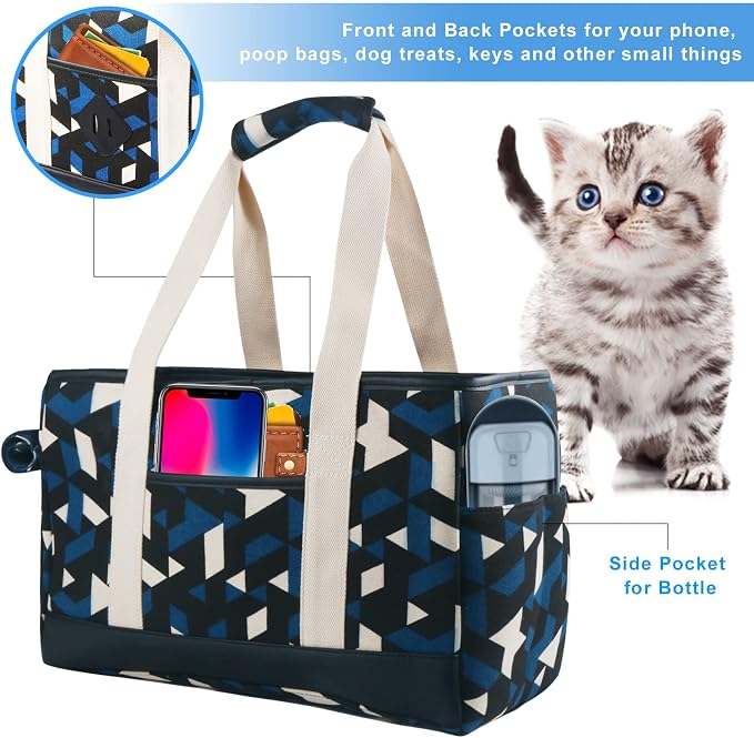 Pet Travel Carrier Purse Bag Small Puppy Dog Cat Kitten Carrier TSA Airline Approved