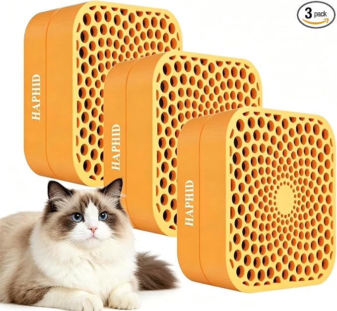 Cat Litter Deodorizer 99%, Pet Odor Eliminator for Strong Odor with Catalyst Filter, Air Purifier Plug In Air Freshener for Home & Pets Litter Box Room Wardrobe Toilet Shoe Cabinet (3-Pack）