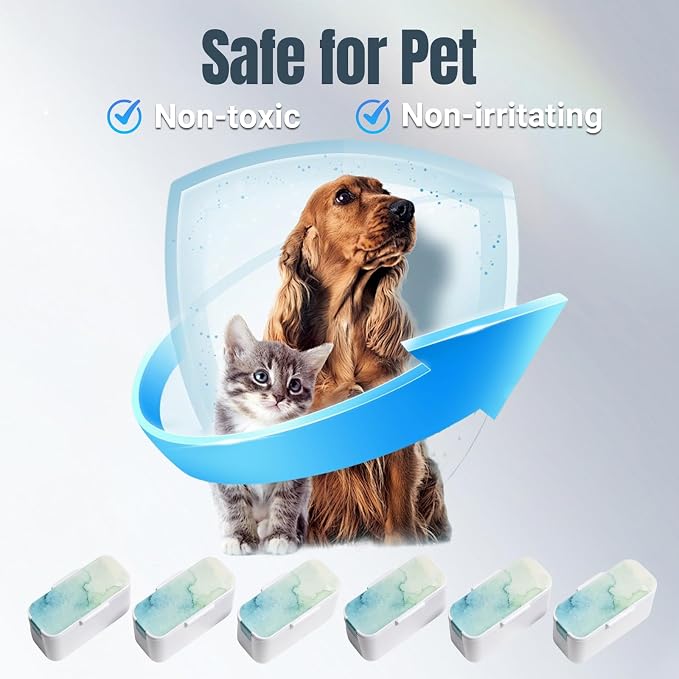 6 PCS Cat Litter Deodorizer Compatible with Petsafe Scoopfree SmartSpin Self-Cleaning Cat Litter Box Refill and HHOlove Self-Cleaning Cat Litter Box, Litter Box Odor Eliminator Keep Home Fresh