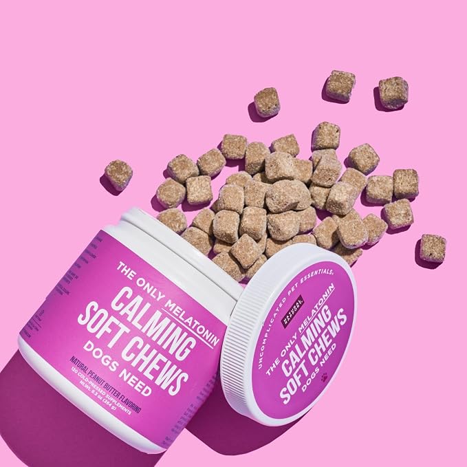 Natural Rapport Dog Calming Chews - The Only Melatonin Soft Chews that Dogs Need - 120ct Contain Melatonin, Valerian Root and Chamomile