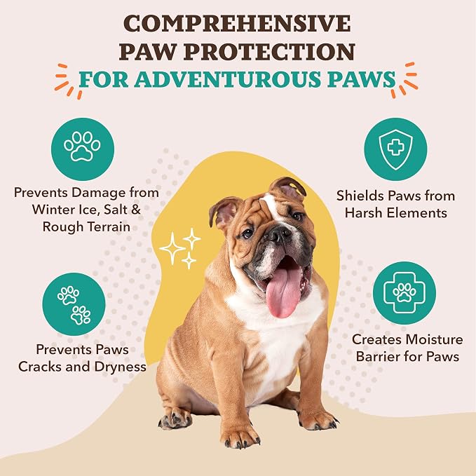 Natural Dog Company PAWDICURE Bundle, Paw Soother + PawTection Dog Paw Balms, Protect and Heal Dry, Cracked Dog Paw Pads, Organic, All Natural Ingredients, 1oz Tins