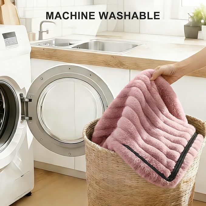 FURTIME Medium Dog Beds for Medium Dogs Washable, Orthopedic Dog Bed, Rectangle Warming Soft Calming Sleeping Puppy Bed Durable Pet Bed with Anti-Slip Bottom