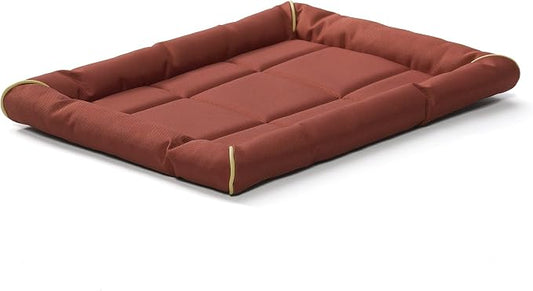 MidWest Homes for Pets Small QuietTime MAXX Ultra-Rugged Dog Bed, Water & Odor Resistant, Bolstered Edge, Non-Slip Bottom, Fits 24-inch Crates, Brick