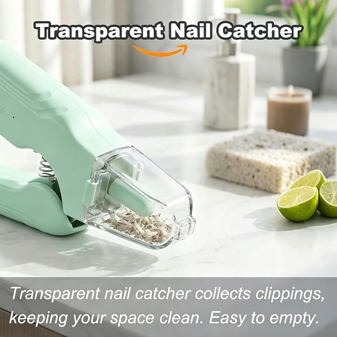 2-in-1 Dog Nail Grinder & Dog Nail Clippers Trimmers for Large Medium Small Dogs Cats Pets Claw Trimmer with LED Lights (Green)