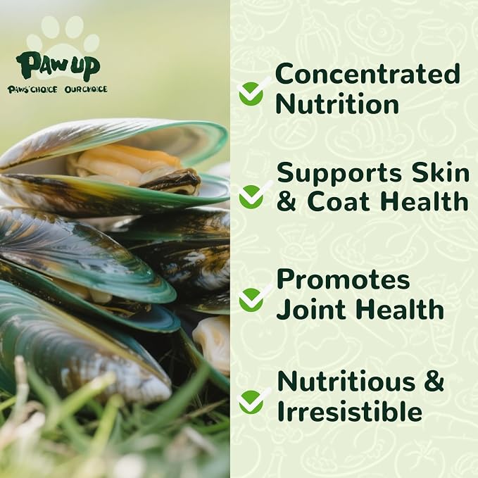 PAWUP Freeze Dried Green Lipped Mussels &Minnows Dog Treats – Raw Single Ingredient Snacks for Joint & Hip Health, Rich in Omega-3, Grain Free