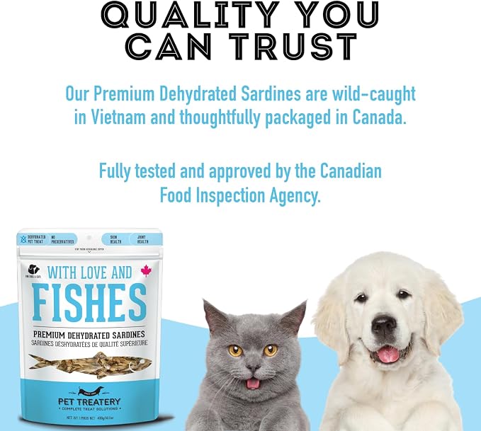 Granville Island Dehydrated Sardines Dog & Cat Treats (14 oz, Pack of 1)