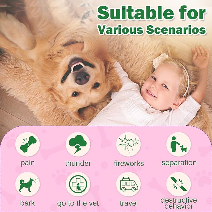 Calming Chews for Dogs 200 ct, Chicken Flavor, Melatonin of Dogs Travel, Veterinary Visits, Separation