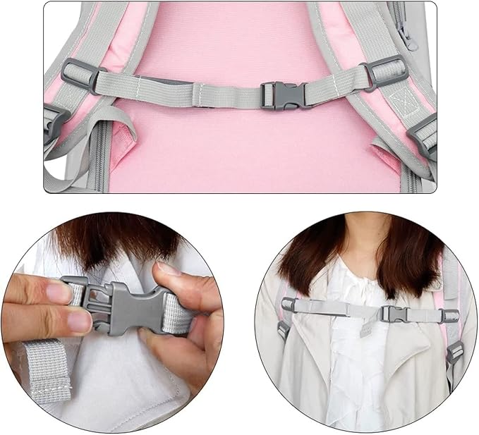 OLOTU Pet Backpack Outdoor Use Cat Backpack, Ventilated Breathable Mesh Expandable Cat Backpack Carrier, Cat Carrier for Traveling Hiking Spacious