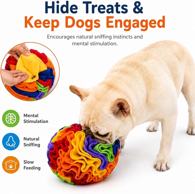 Dog Training Starter Kit with 7.9-Inch (20 cm) Snuffle Ball, Clicker & Treat Pouch