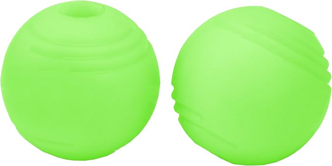 Chew King Fetch Balls Extremely Durable Natural Rubber Toy 3 inch Balls Pack of 3 and Glowing Fetch Ball Dog Ball Toys 3 Inch Pack of 2
